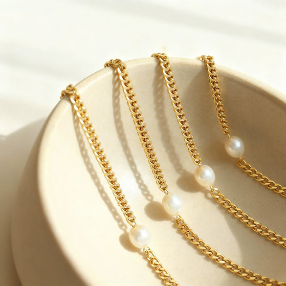 Wholesale Simple Geometric Stainless Steel Electroplated Cuban Chain Choker Necklace For Women