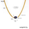 Wholesale Simple Geometric Stainless Steel Electroplated Cuban Chain Choker Necklace For Women
