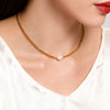 Wholesale Simple Geometric Stainless Steel Electroplated Cuban Chain Choker Necklace For Women