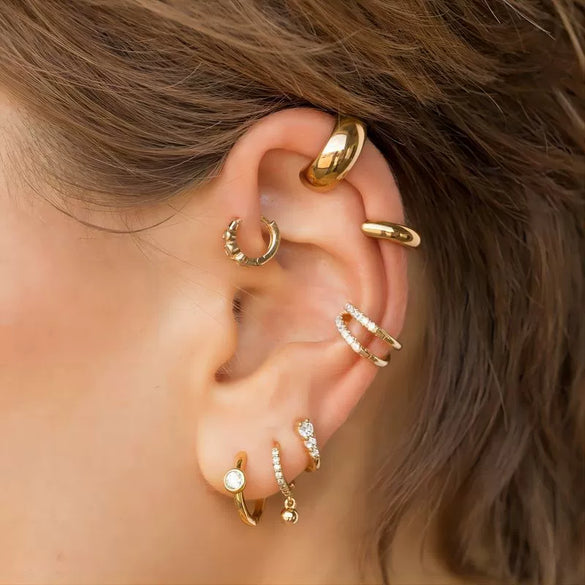 Wholesale Simple Geometric Stainless Steel Electroplated Ear Bone Clip For Women