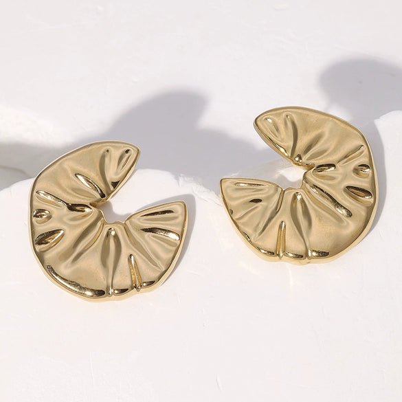 Wholesale Simple Geometric Stainless Steel Electroplated Earrings For Women
