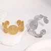 Wholesale Simple Geometric Stainless Steel Electroplated Open Bracelet Nonfading