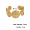 Wholesale Simple Geometric Stainless Steel Electroplated Open Bracelet Nonfading