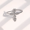 Wholesale Simple Geometric Stainless Steel Electroplated Open Ring For Women