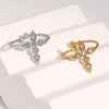 Wholesale Simple Geometric Stainless Steel Electroplated Open Ring For Women