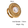 Wholesale Simple Geometric Stainless Steel Electroplated Open Ring For Women