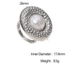 Wholesale Simple Geometric Stainless Steel Electroplated Open Ring For Women