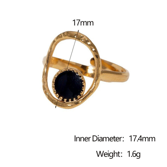 Wholesale Simple Geometric Stainless Steel Electroplated Open Ring Jewelry For Women