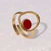 Wholesale Simple Geometric Stainless Steel Electroplated Open Ring Jewelry For Women