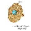Wholesale Simple Geometric Stainless Steel Electroplated Open Rings For Women