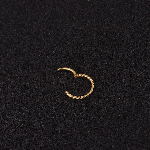 Wholesale Simple Geometric Stainless Steel Electroplated Ring Ear Buckle Ear Bone Nail