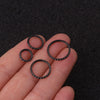 Wholesale Simple Geometric Stainless Steel Electroplated Ring Ear Buckle Ear Bone Nail