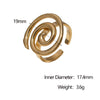 Wholesale Simple Geometric Stainless Steel Electroplated Ring For Women