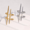 Wholesale Simple Geometric Stainless Steel Electroplated Women's Rings