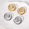 Wholesale Simple Geometric Stainless Steel Goldplated Earrings For Women
