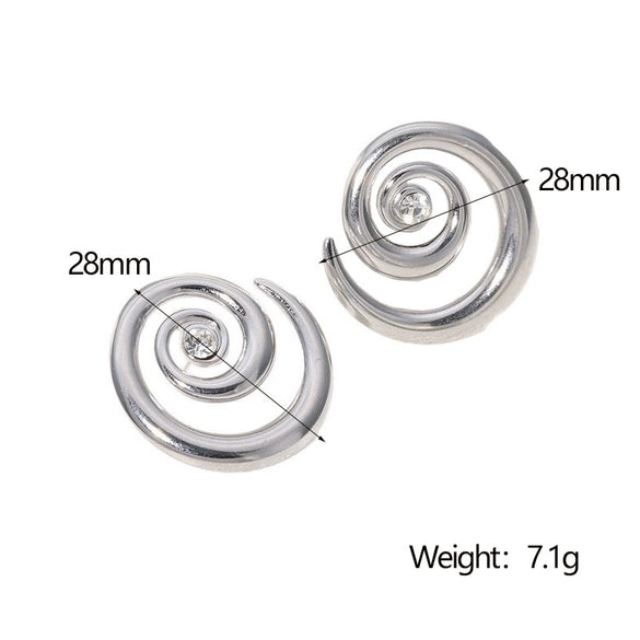Wholesale Simple Geometric Stainless Steel Goldplated Earrings For Women