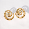Wholesale Simple Geometric Stainless Steel Goldplated Earrings For Women
