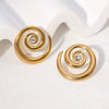 Wholesale Simple Geometric Stainless Steel Goldplated Earrings For Women