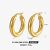 Wholesale Simple Geometric Stainless Steel Jewelry For Women With 18K Gold Plated Electroplating