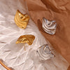 Wholesale Simple Geometric Stainless Steel 18K Gold Plated Earrings For Women