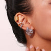 Wholesale Simple Geometric Stainless Steel 18K Gold Plated Earrings For Women