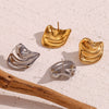 Wholesale Simple Geometric Stainless Steel 18K Gold Plated Earrings For Women