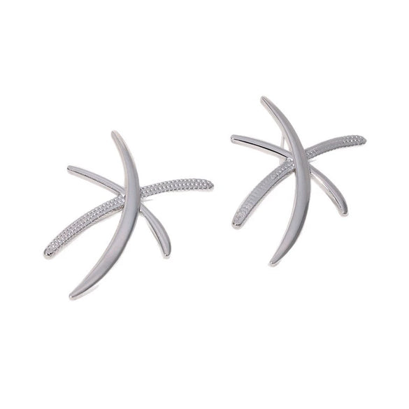 Wholesale Simple Geometric Stainless Steel 18K Gold Plated Earrings For Women