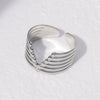 Wholesale Simple Geometric Stainless Steel Open Ring For Women With Electroplating Treatment
