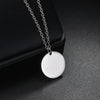 Wholesale Simple Geometric Stainless Steel Pendant Necklace With Laser Logo And Electroplating Treatment