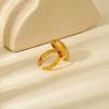 Wholesale Simple Geometric Stainless Steel Polished Ring And Bracelet For Women