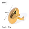 Wholesale Simple Geometric Stainless Steel Polished Ring And Bracelet For Women