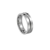 Wholesale Simple Geometric Stainless Steel Ring With Middle Groove And Polishing Treatment
