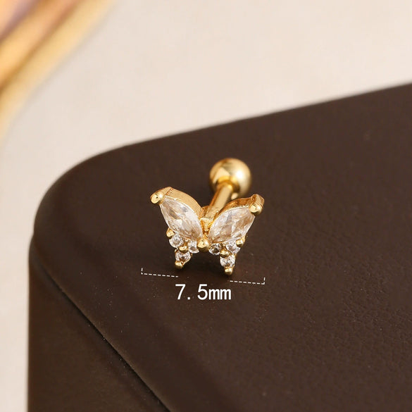 Wholesale Simple Geometric Stainless Steel Stud Earring With Electroplating For Women