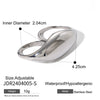 Wholesale Simple Geometric Stainless Steel Twofinger Ring With 18K Gold Electroplating For Women