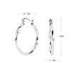 Wholesale Simple Geometric 925 Sterling Silver Hollow Tube Hoop Earrings With Lace Twist Texture Electroplated For Women