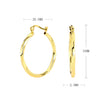 Wholesale Simple Geometric 925 Sterling Silver Hollow Tube Hoop Earrings With Lace Twist Texture Electroplated For Women