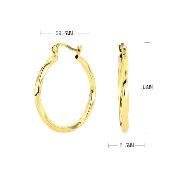 Wholesale Simple Geometric 925 Sterling Silver Hollow Tube Hoop Earrings With Lace Twist Texture Electroplated For Women