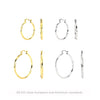 Wholesale Simple Geometric 925 Sterling Silver Hollow Tube Hoop Earrings With Lace Twist Texture Electroplated For Women