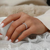 Wholesale Simple Geometric Sterling Silver Ring With Moissanite For Women Electroplated