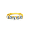 Wholesale Simple Geometric Sterling Silver Ring With Moissanite For Women Electroplated