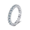 Wholesale Simple Geometric Sterling Silver Ring With Moissanite For Women Electroplated