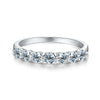 Wholesale Simple Geometric Sterling Silver Ring With Moissanite For Women Electroplated