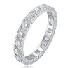 Wholesale Simple Geometric Sterling Silver Ring With Moissanite For Women Electroplated