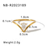 Wholesale Simple Geometric Style 18K Real Gold Plated Stainless Steel Fashion Ring For Women