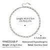 Wholesale Simple Geometric Texture Titanium Steel Chain Necklace For Girls With Pvd Vacuum Real Gold Electroplating