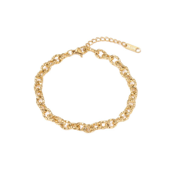 Wholesale Simple Geometric Titanium Steel Electroplated Cuban Chain Bracelet Unisex Hand Jewelry