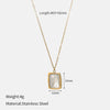 Wholesale Simple Geometric Titanium Steel Electroplated Oshaped Chain Necklace For Women