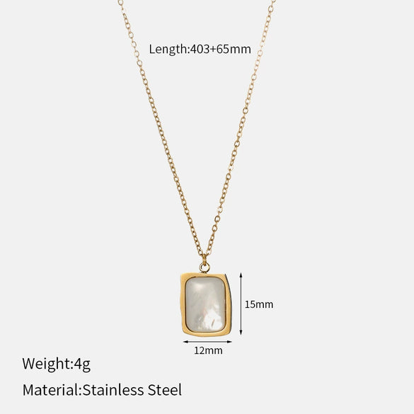 Wholesale Simple Geometric Titanium Steel Electroplated Oshaped Chain Necklace For Women