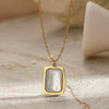 Wholesale Simple Geometric Titanium Steel Electroplated Oshaped Chain Necklace For Women