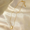 Wholesale Simple Geometric Titanium Steel Electroplated Oshaped Chain Necklace For Women
